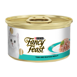 Fancy Feast Tuna & Seafood Medley Tin Pack Of 5 + 1 Free Tin - 510 G