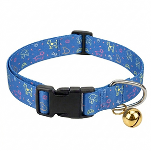 Kennel Printed Puppy & Cat Collar - Blue Bash