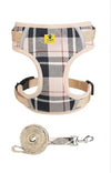 A+a Pets Bur-Berry Checks Harness & Leash Set For Cat & Small Dogs