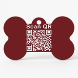 Kennel QR Code Bone-Shaped Aluminium Name Tags for Pets