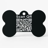Kennel QR Code Bone-Shaped Aluminium Name Tags for Pets