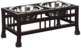 Pets Empire Square Metal Double Diner Bowl For Dogs