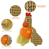 Basil Flamingo / Chicken Bird With TPR Ball & Squeaky Neck Plush Dog Toy