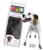 Pawz Waterproof Dog Boots - Small - Black 12 PCS
