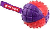 Gigwi Regular Ball Push To Mute Solid Dog Toy - Red/Purple