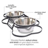 Pets Empire Bone Shape Metal Double Diner Bowl For Dogs