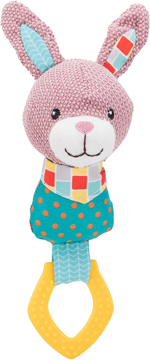 Trixie Junior Rabbit With Ring Fabric/Polyester Dog Toy