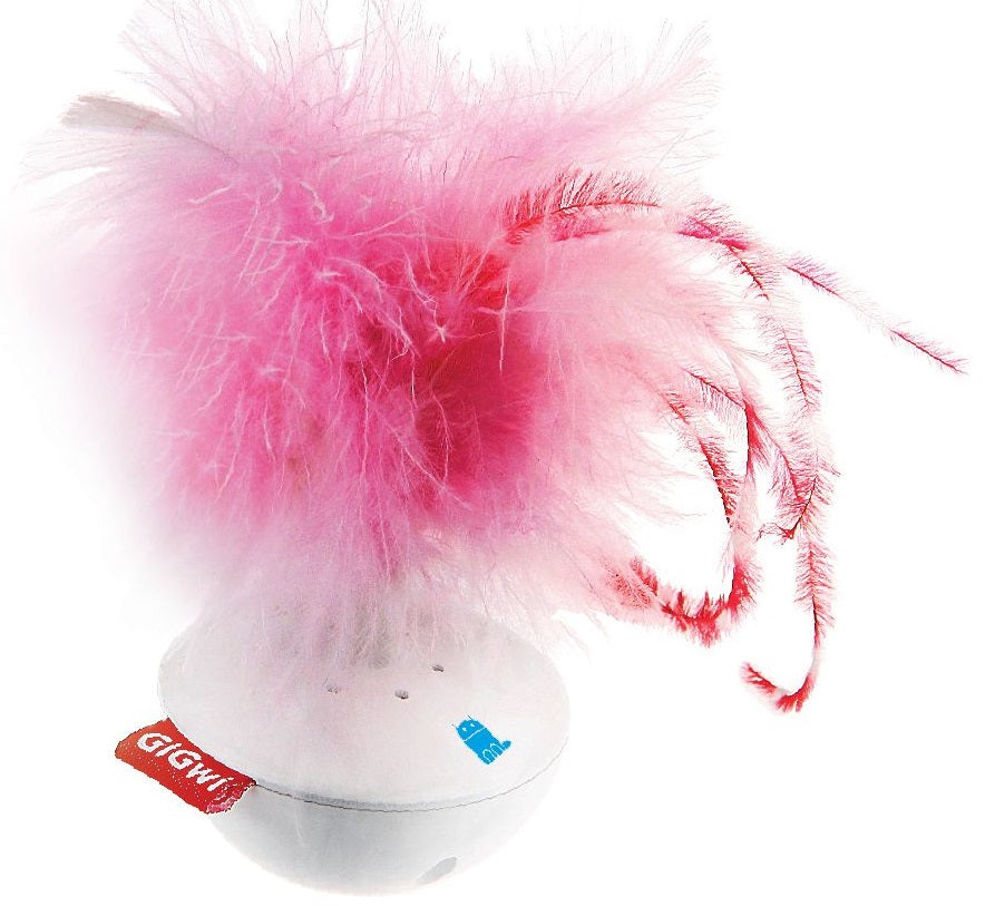 Gigwi Pet Droid - Wobble Feather with Motion Activated Sound Chip Cat Toy