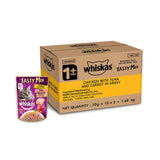 Whiskas Tasty Mix Chicken With Tuna & Carrot In Gravy Pouch (Pack Of 24)