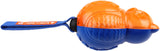 Gigwi Push To Mute Owl Solid Dog Toy Blue/Orange