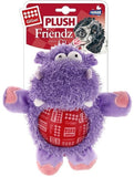 GiGwi Hippo 'Plush Friendz' with TPR Foam Rubber Ball Dog Toy