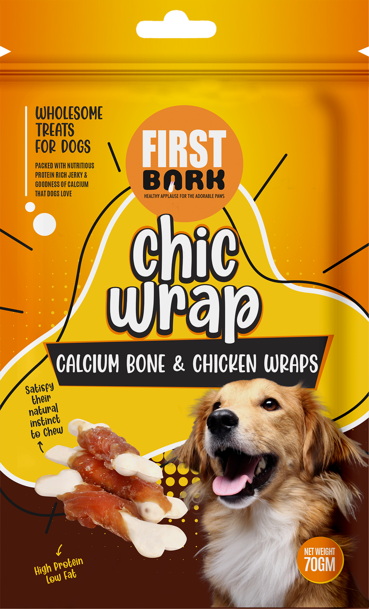 First Bark : Chic Wrap Calcium Bone & Chicken Wraps