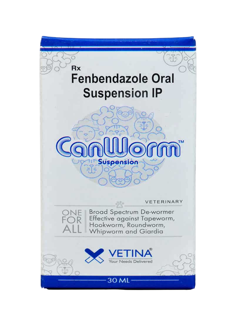 Vetina Canworm Oral Suspension – Broad Spectrum Dewormer for Dogs