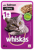 Whiskas With Salmon In Gravy Adult Cat Pouch 85 G (Pack Of 96) - Ecom Pack