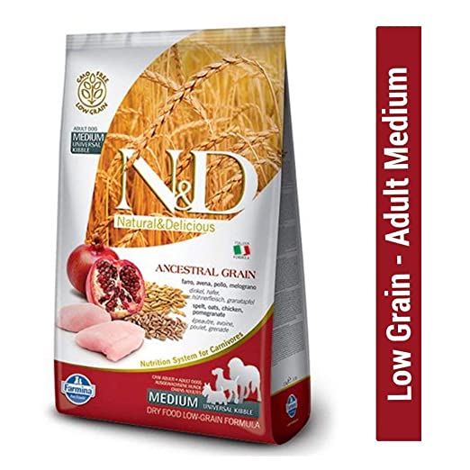 Farmina N&D Ancestral Grain Chicken Spelt Oats & Pomegranate Medium Adult Dog Dry Food