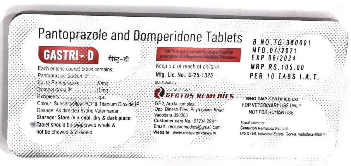 Rectus Remedies Pantoprazole & Domperidone Gastri - D Tablets
