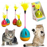 Smarty Pet Rolly Polly Tumbler With Feather Cat Toy