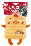Gigwi Plush Friendz Duck Square Shape With Squeaker Dog Toy