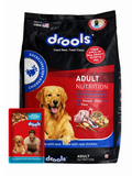 Drools Chicken & Vegetable Adult Dog Dry Food 3kg With Chicken Chunk In Gravy Adult Dog Pouch (4 pcs Of 60 g Free)