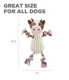 Outward Hound Ranch Roperz Cow Plush Squeaky Dog Toy - White