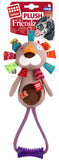Gigwi Plush Friendz Squeaky With TPR Johnny Stick Lion Dog Toy