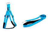 Kennel Padded Soft Nylon Adjustable Harness & Padded Nylon Lead (W = 1