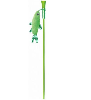 Trixie Plastic Playing Rod with Fish Plush Catnip Toy