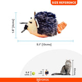 FOFOS Pull String and Sound Chip Mouse Catnip Cat Toy - Grey