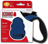 Kong Retractable Terrain Tape Dog Leash Blue - 5M