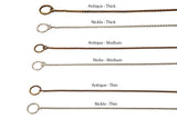 Kennel Snake Bronze Choke Chain Thin (L = 20" - 22") - Nickle