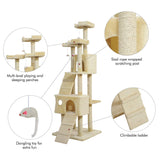 Pets Empire Cat Tree With Multi-Level & Condo Scratching Post