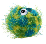 Gigwi Crazy Ball Plush Friendz With Foam Rubber Ball Squeaker - Green/Blue