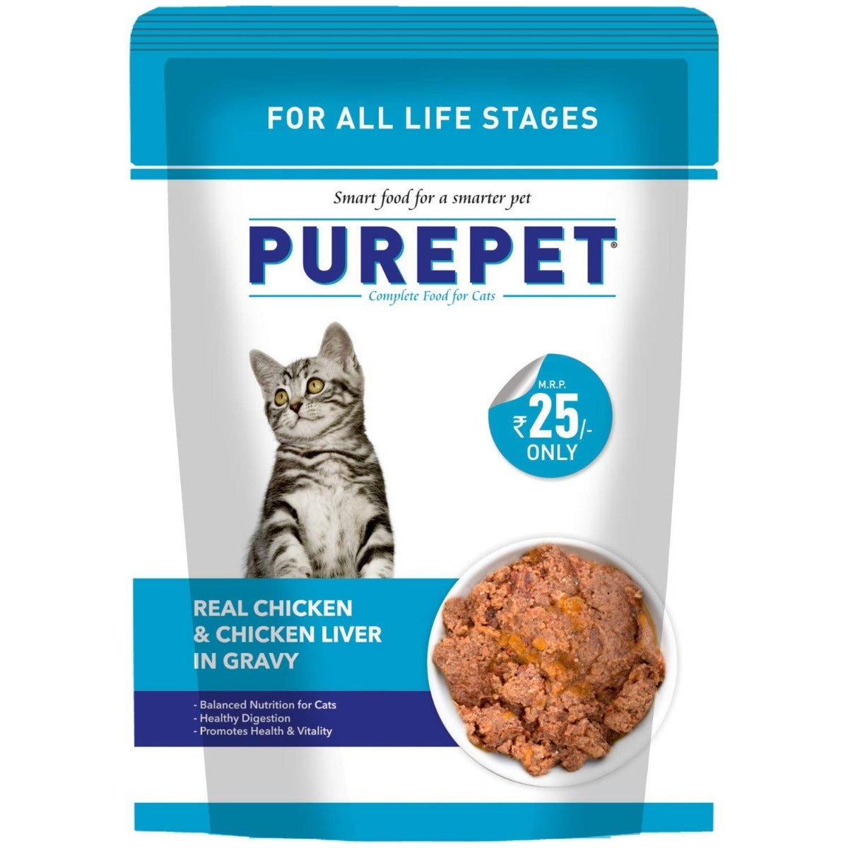 Purepet Real Chicken And Liver in Gravy For Cat Buy 2 - Get 1 Free - 210 G