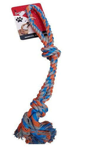 Smarty Pet Tug With 2 Knots Rope Toy