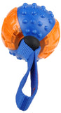 Gigwi Regular Ball Push To Mute Solid/Transparent Dog Toy - Blue/Orange