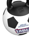 Gigwi Soccer Ball With Rubber Handle Jumball Dog Toy - Black/White