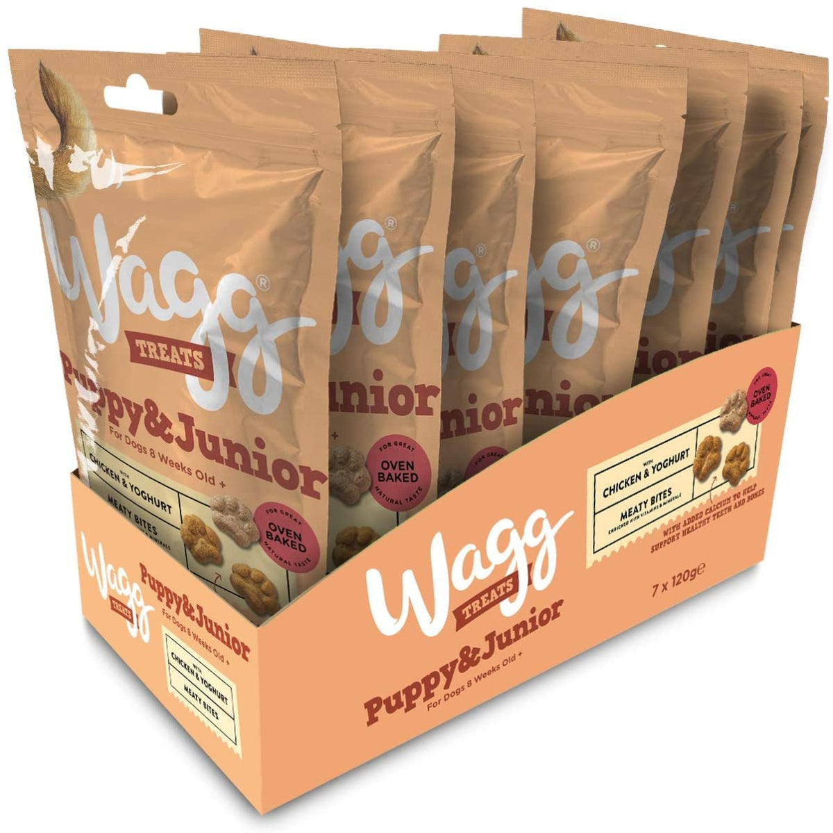 Wagg With Chicken Yoghurt Puppy & Junior Treats (Pack Of 7)