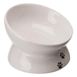 Trixie Ceramic Raised Shape Bowl for Cats - White