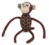 Basil Monkey With TPR Soft Plush Chew Dog Toy