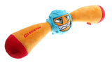 Gigwi Gladiator Squeaker Inside Plush/TPR Dog Toy (Yellow)