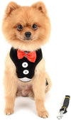Whoof Whoof Bow Tie Tuxedo Harness With Leash