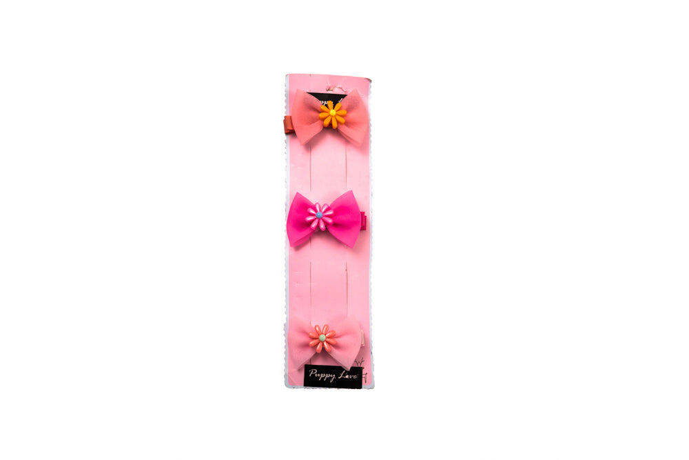 Puppy Love Bow Clips Set - Large