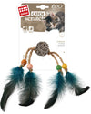 Gigwi Ecoline Catch & Scratch With Rattle Wood / Feather / Rattan - Brown