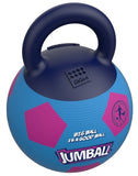 Gigwi Soccer Ball With Rubber Handle Jumball Dog Toy - Purple/Blue