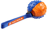 Gigwi Regular Ball Push To Mute Solid/Transparent Dog Toy - Blue/Orange