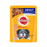 Pedigree Adult Pouch Grilled Liver Chunks In Gravy With Vegetables (Pouch) Pack of 90