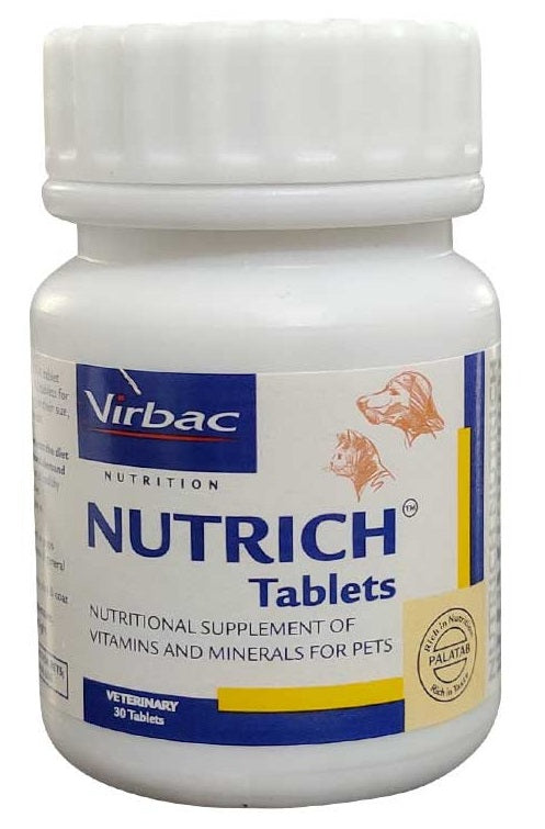 Virbac - Nutrich Tablets - Nutritional Supplement Of Vitamin & Minerals For Dogs & Cats