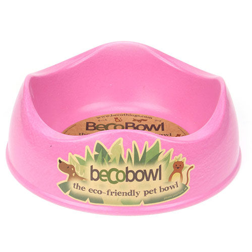 BecoPets Bamboo Bowl For Dog - Pink