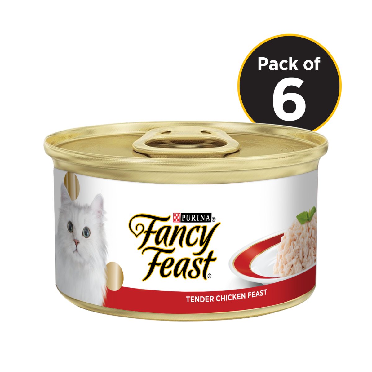 Fancy Feast Tender Chicken Feast Tin Pack Of 5 + 1 Free Tin - 510 G