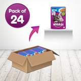 Whiskas With Tuna in Jelly 24 Pouches (24 x 85g) & Chicken in Gravy 24 Pouches (24 x 85g) Adult Cat Food - New Offer